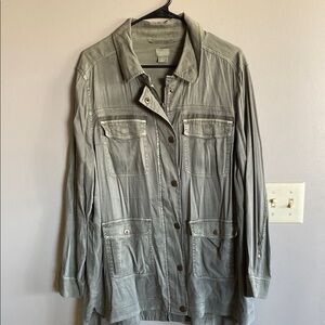 Chico’s Olive Utility Jacket sz 2